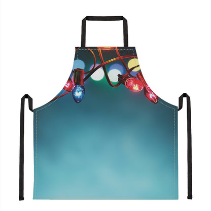 LED Christmas String Lights Print Apron