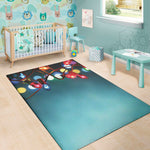 LED Christmas String Lights Print Area Rug