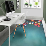 LED Christmas String Lights Print Area Rug