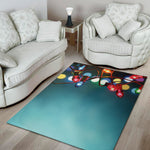 LED Christmas String Lights Print Area Rug
