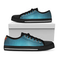 LED Christmas String Lights Print Black Low Top Sneakers
