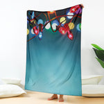 LED Christmas String Lights Print Blanket