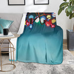 LED Christmas String Lights Print Blanket