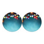 LED Christmas String Lights Print Car Coasters