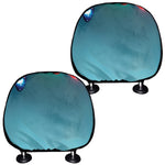 LED Christmas String Lights Print Car Headrest Covers