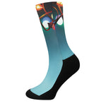 LED Christmas String Lights Print Crew Socks