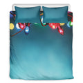 LED Christmas String Lights Print Duvet Cover Bedding Set