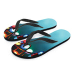 LED Christmas String Lights Print Flip Flops