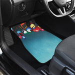 LED Christmas String Lights Print Front Car Floor Mats