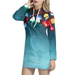 LED Christmas String Lights Print Hoodie Dress