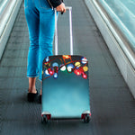 LED Christmas String Lights Print Luggage Cover