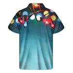 LED Christmas String Lights Print Men's Short Sleeve Shirt