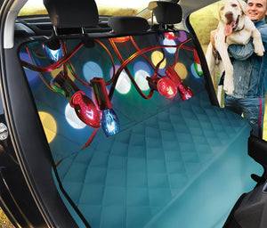 LED Christmas String Lights Print Pet Car Back Seat Cover