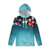 LED Christmas String Lights Print Pullover Hoodie