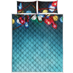LED Christmas String Lights Print Quilt Bed Set