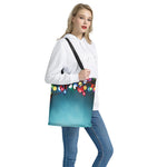 LED Christmas String Lights Print Tote Bag