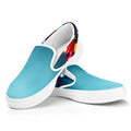 LED Christmas String Lights Print White Slip On Sneakers