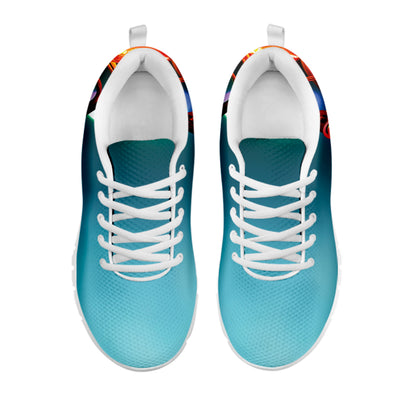 LED Christmas String Lights Print White Sneakers