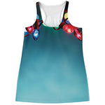 LED Christmas String Lights Print Women's Racerback Tank Top