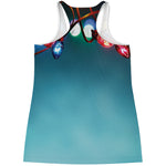 LED Christmas String Lights Print Women's Racerback Tank Top