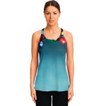 LED Christmas String Lights Print Women's Racerback Tank Top