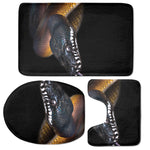 Leiopython Snake Print 3 Piece Bath Mat Set