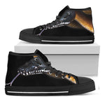 Leiopython Snake Print Black High Top Shoes