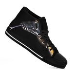 Leiopython Snake Print Black High Top Shoes