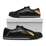 Leiopython Snake Print Black Low Top Shoes 