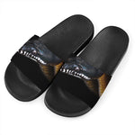 Leiopython Snake Print Black Slide Sandals
