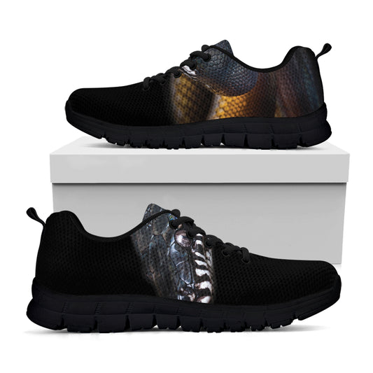 Leiopython Snake Print Black Sneakers