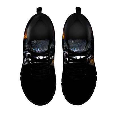 Leiopython Snake Print Black Sneakers