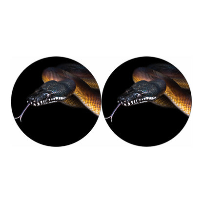Leiopython Snake Print Car Coasters