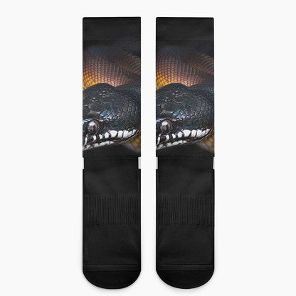 Leiopython Snake Print Crew Socks