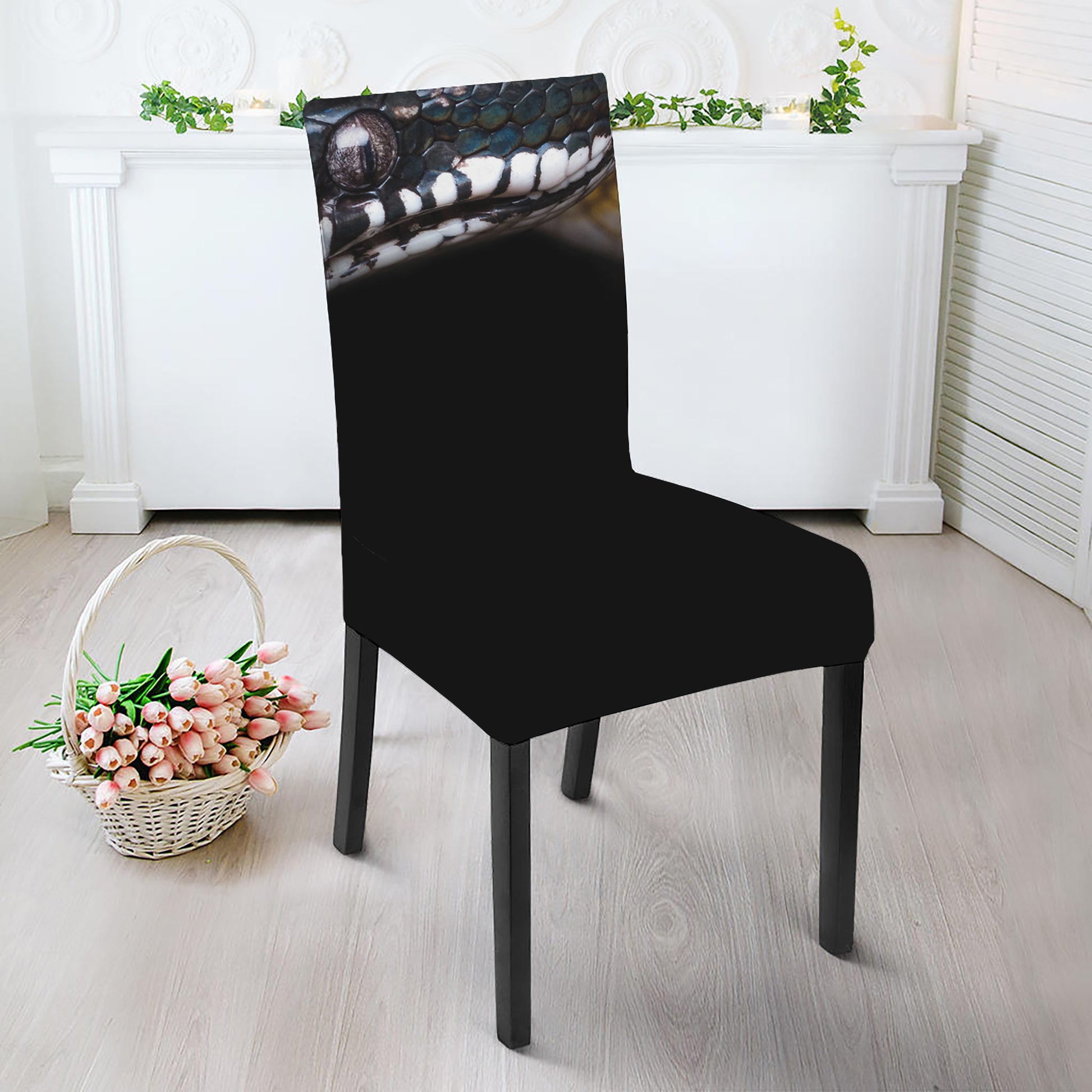 Leiopython Snake Print Dining Chair Slipcover