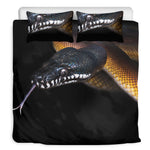Leiopython Snake Print Duvet Cover Bedding Set