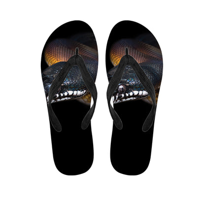 Leiopython Snake Print Flip Flops