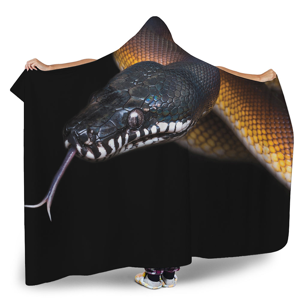 Leiopython Snake Print Hooded Blanket