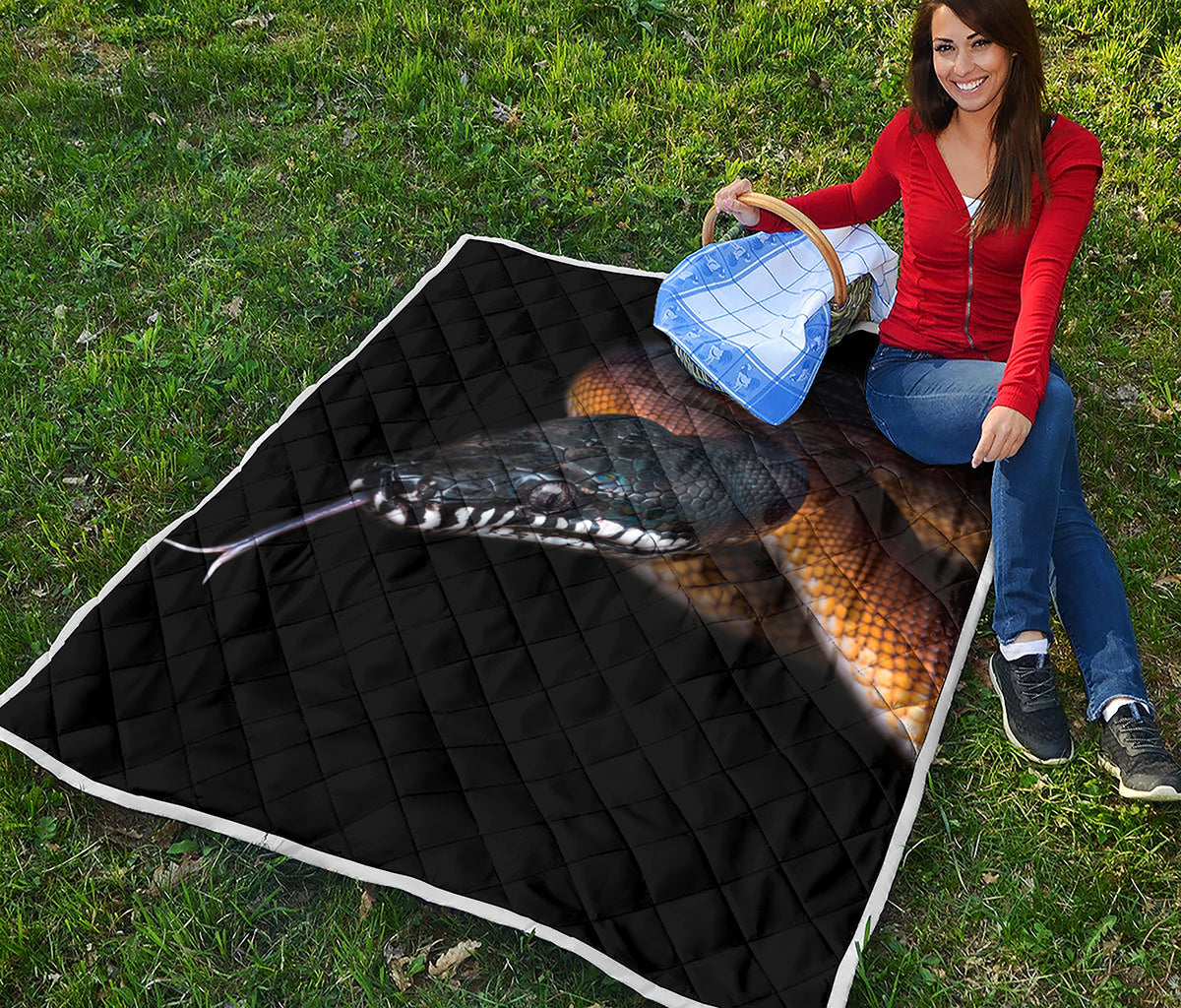 Leiopython Snake Print Quilt