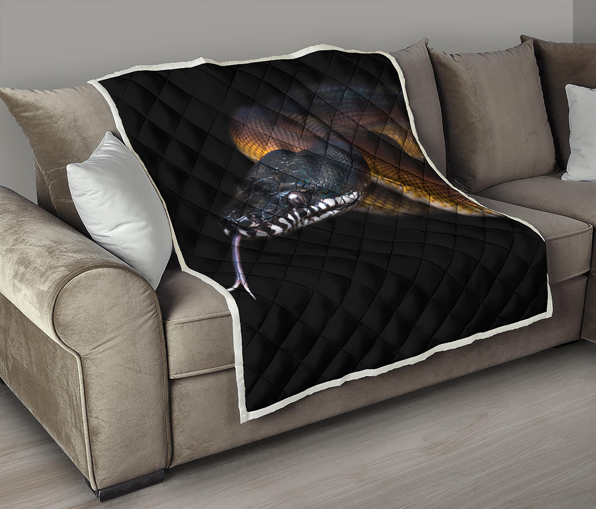 Leiopython Snake Print Quilt