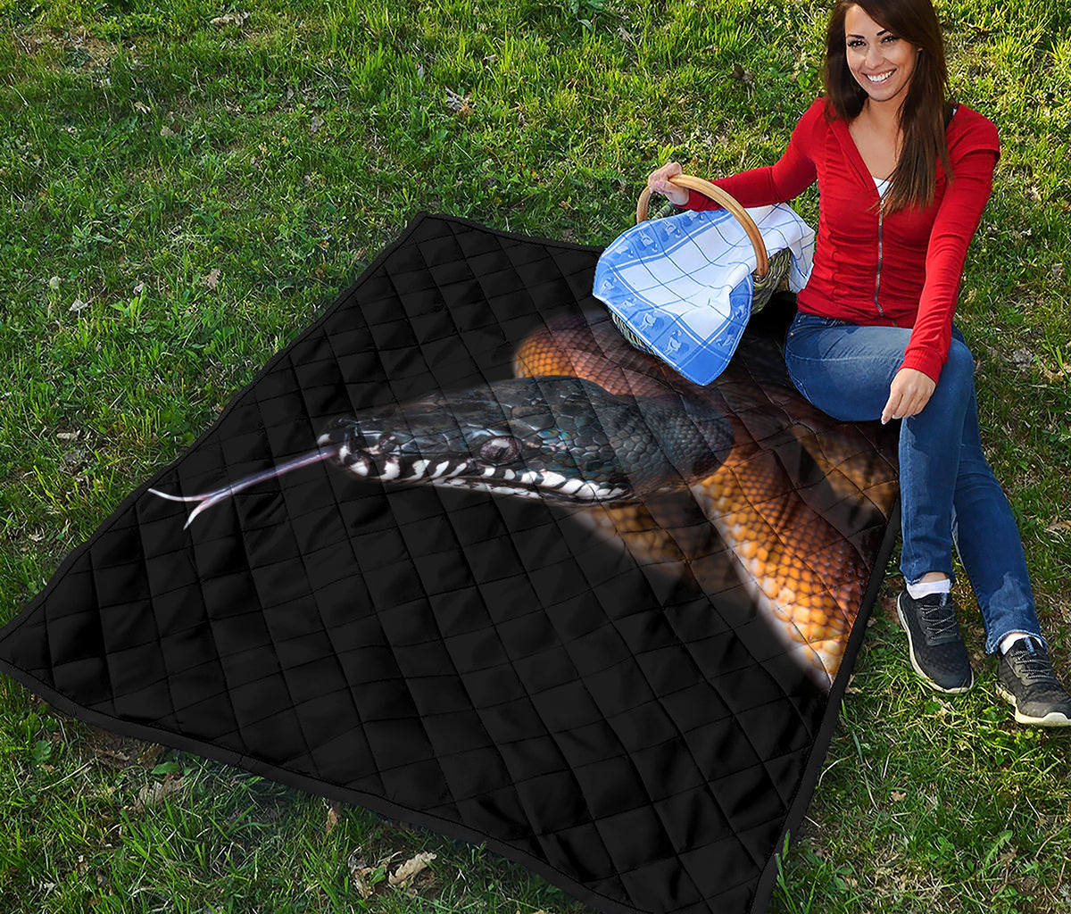Leiopython Snake Print Quilt