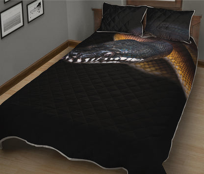 Leiopython Snake Print Quilt Bed Set