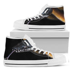 Leiopython Snake Print White High Top Shoes