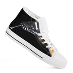 Leiopython Snake Print White High Top Shoes