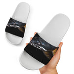 Leiopython Snake Print White Slide Sandals