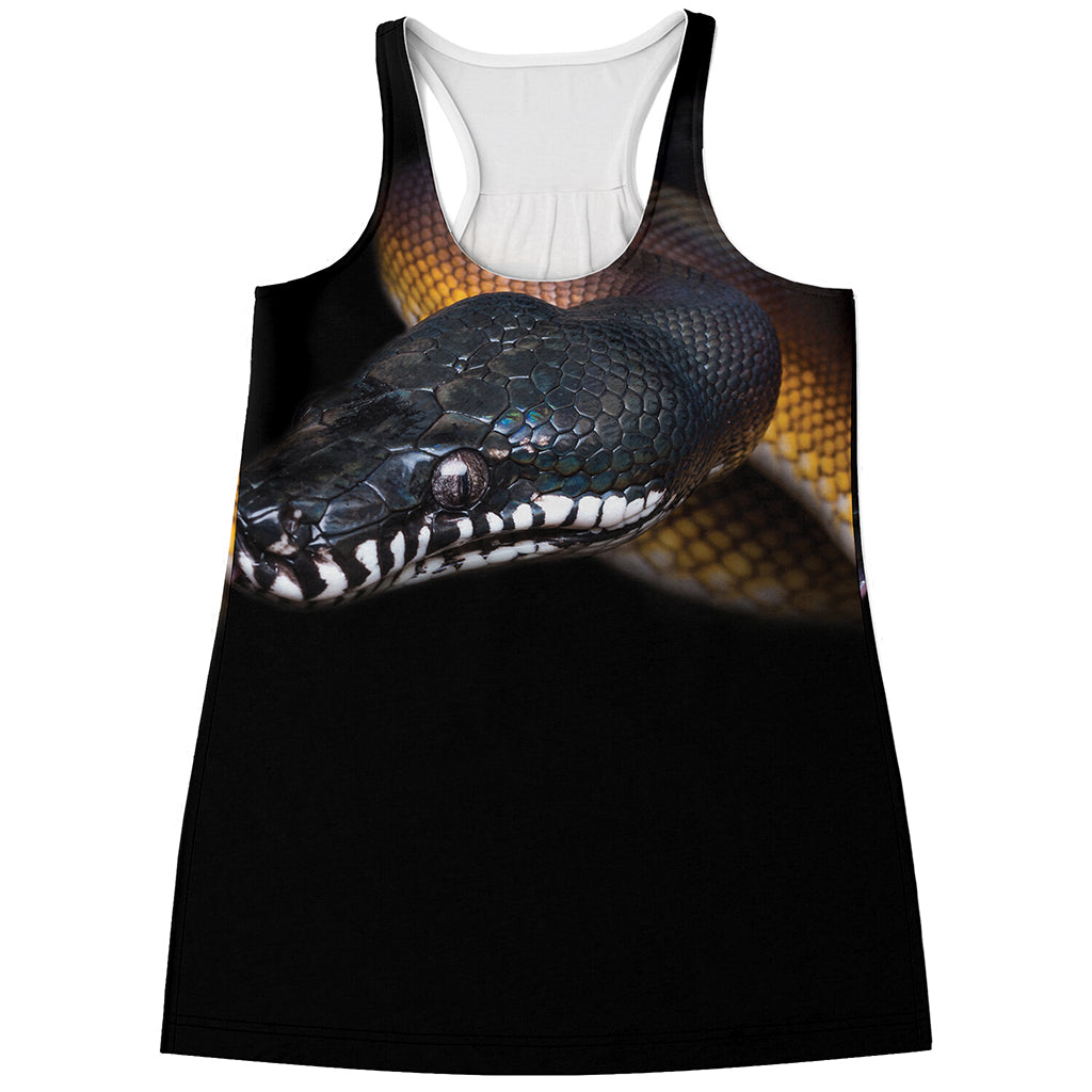 Leiopython Snake Print Women's Racerback Tank Top