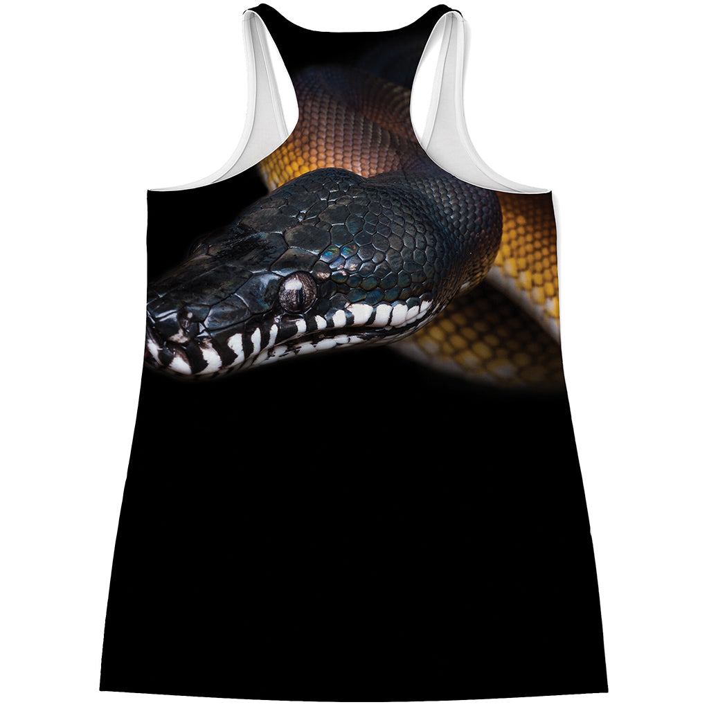 Leiopython Snake Print Women's Racerback Tank Top