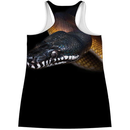 Leiopython Snake Print Women's Racerback Tank Top