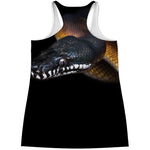 Leiopython Snake Print Women's Racerback Tank Top