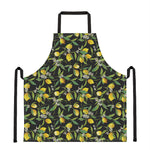 Lemon And Flower Pattern Print Apron